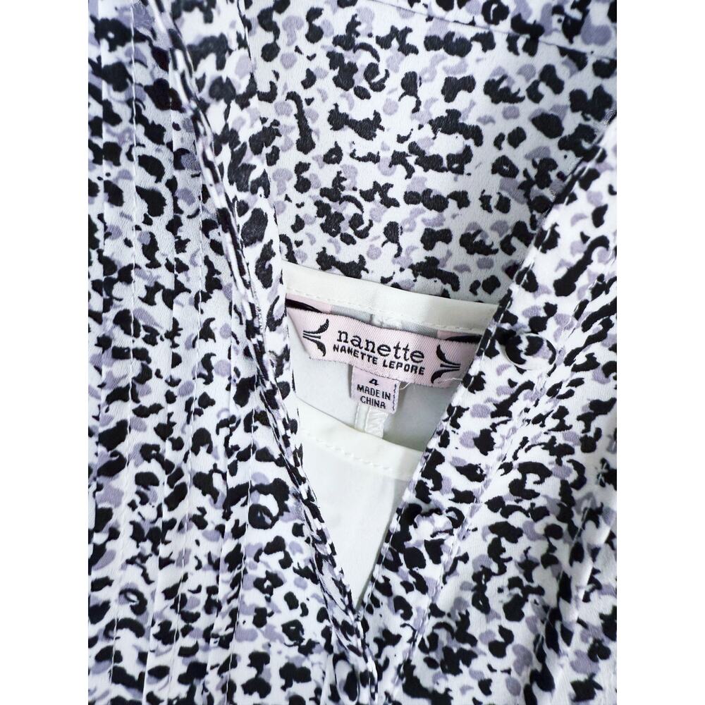 NWT Nanette Lepore Sleeveless Belted Midi Dress 4 Abstract Print Modern Career - Picture 10 of 11